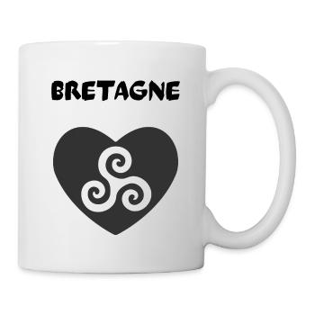 Bretagne coeur Triskèle 2 - Mug blanc - blanc - Droite