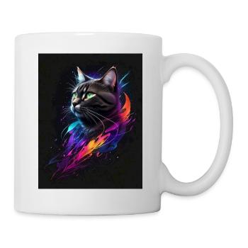 Galaxie de chat - Mug blanc - blanc - Droite