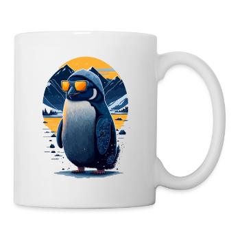 Pingouin cool - Mug blanc - blanc - Droite