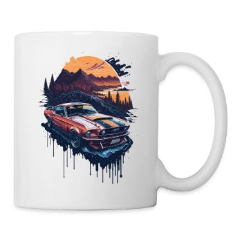 Klassischer Sportwagen - Tasse - Weiß - Rechts