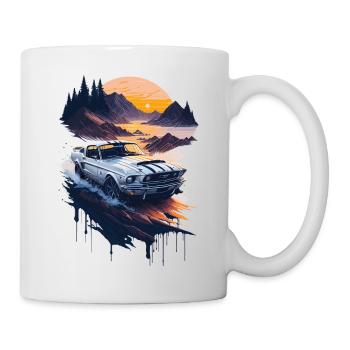 Klassischer Sportwagen - Tasse - Weiß - Rechts