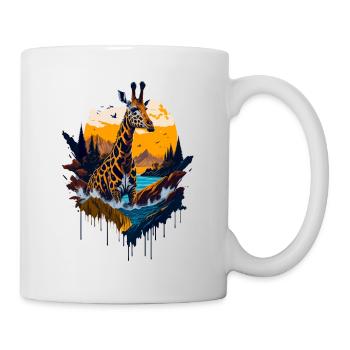 Belle girafe abstraite - Mug blanc - blanc - Droite