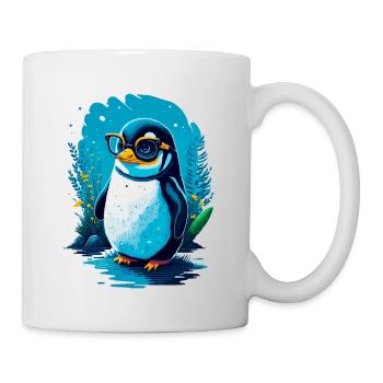 Pingouin mignon - Mug blanc - blanc - Droite
