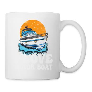 J’aime la parade de bateaux à moteur Citation de bateau à moteur - Mug blanc - blanc - Droite
