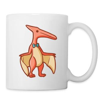 hugadino pterodactyl, dino, cute dinosaur - Mug - white - Right
