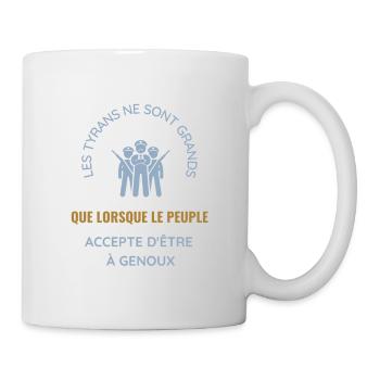 Peuple a genoux gris - Mug blanc - blanc - Droite