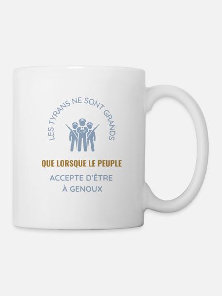 Peuple a genoux gris - Mug blanc - blanc