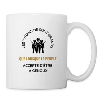 Peuple a genoux noir - Mug blanc - blanc - Droite