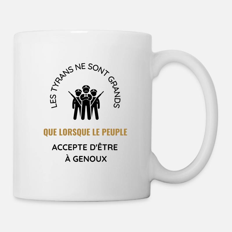 Peuple a genoux noir - Mug blanc - blanc