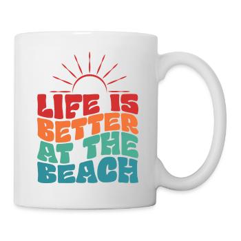 Life is Better at the Beach Summer Sun Beach - Mug - white - Right