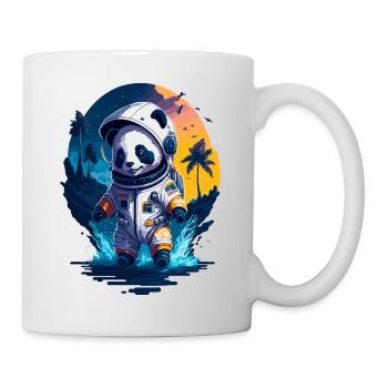 Niedlicher Panda-Astronaut - Tasse - Weiß - Rechts