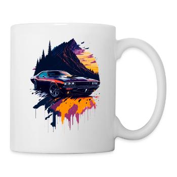 Klassischer Sportwagen - Tasse - Weiß - Rechts