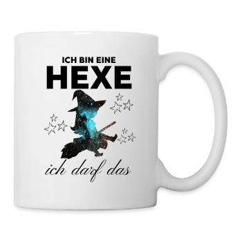 Ich bin eine HEXE ich darf das - Tasse - Weiß - Rechts