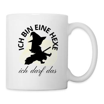 Ich bin eine HEXE ich darf das - Tasse - Weiß - Rechts