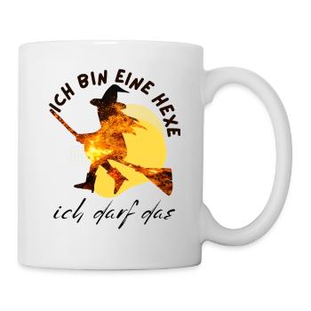 Ich bin eine HEXE ich darf das - Tasse - Weiß - Rechts