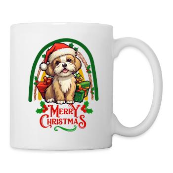 Lhasa Apso Weihnachten - Tasse - Weiß - Rechts