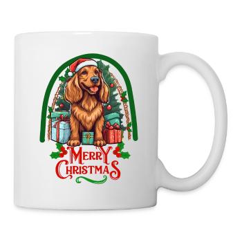 Irish Setter Weihnachten - Tasse - Weiß - Rechts