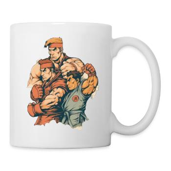 Mutiges Streetfighter-Design für Kampffans - Tasse - Weiß - Rechts
