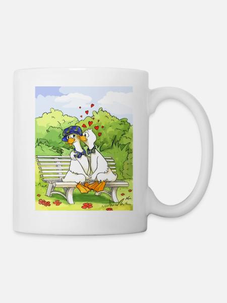 Enten im Park - Tasse - Weiß