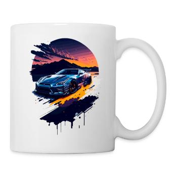 Voiture de sport classique - Mug blanc - blanc - Droite