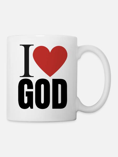 I love god - Mug blanc - blanc