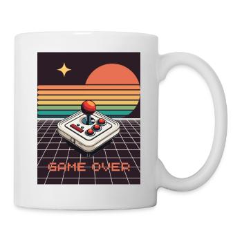 Game Over, Rétro, Gaming, Joystick - Mug blanc - blanc - Droite