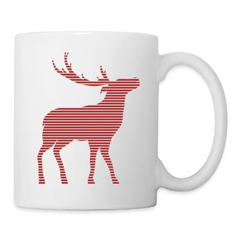 Hirsch - Tasse - Weiß - Rechts