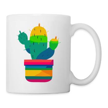 Mexikanischer farbiger Kaktus - Tasse - Weiß - Rechts