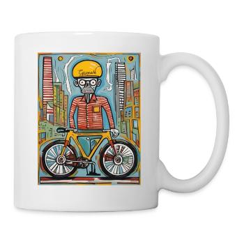 Funny Cycopath - Radfahren, Biken, Fahrrad - Tasse - Weiß - Rechts
