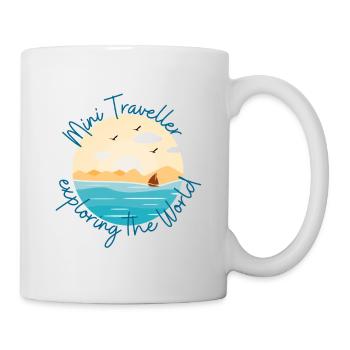The little traveler explores the world - Mug - white - Right