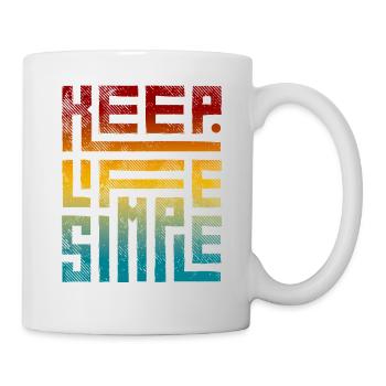 Modern Keep Life Simple Vintage Gradient - Mug - white - Right