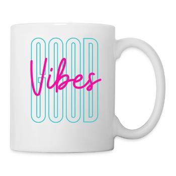 Neon Good Vibes Positive Inspiration - Mug - white - Right