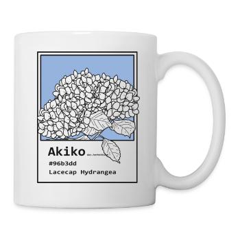 Hortensie Akiko - Tasse - Weiß - Rechts