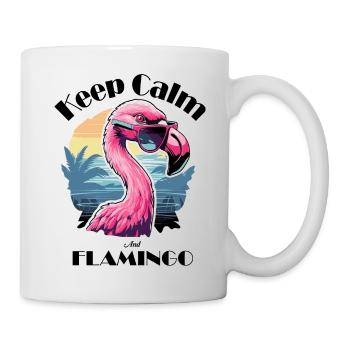 Keep Calm and Flamingo - Tasse - Weiß - Rechts