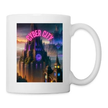 CYBER-CITÉ - Mug blanc - blanc - Droite