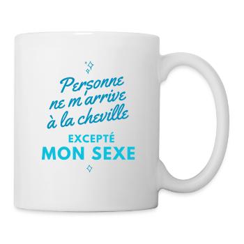 Personne ne m arrive à la cheville. Cadeau Humour - Mug blanc - blanc - Droite