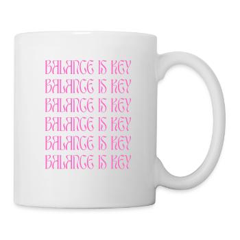 BALANCE IS KEY (pink) - Mug - white - Right