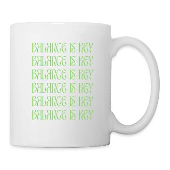 BALANCE IS KEY (green) - Mug - white - Right