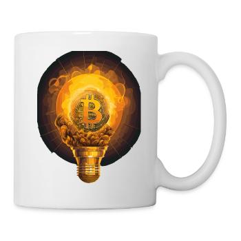 bitcoin lamp - Mug - white - Right
