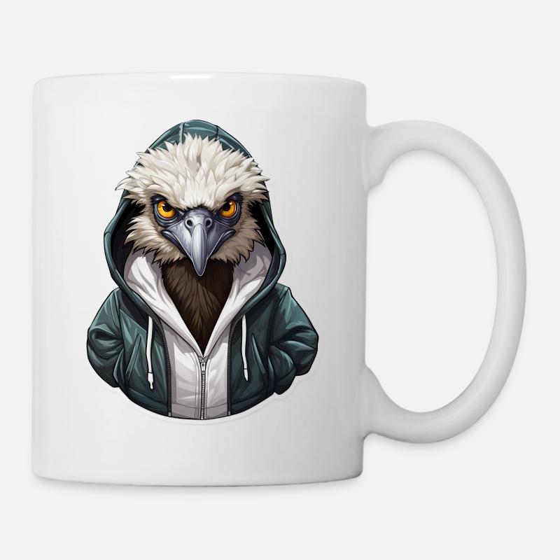 Cooler Emu in Freizeitkleidung - Tasse - Weiß
