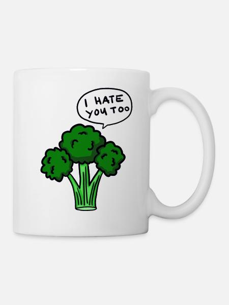 Le brocoli vous déteste aussi - Mug blanc - blanc