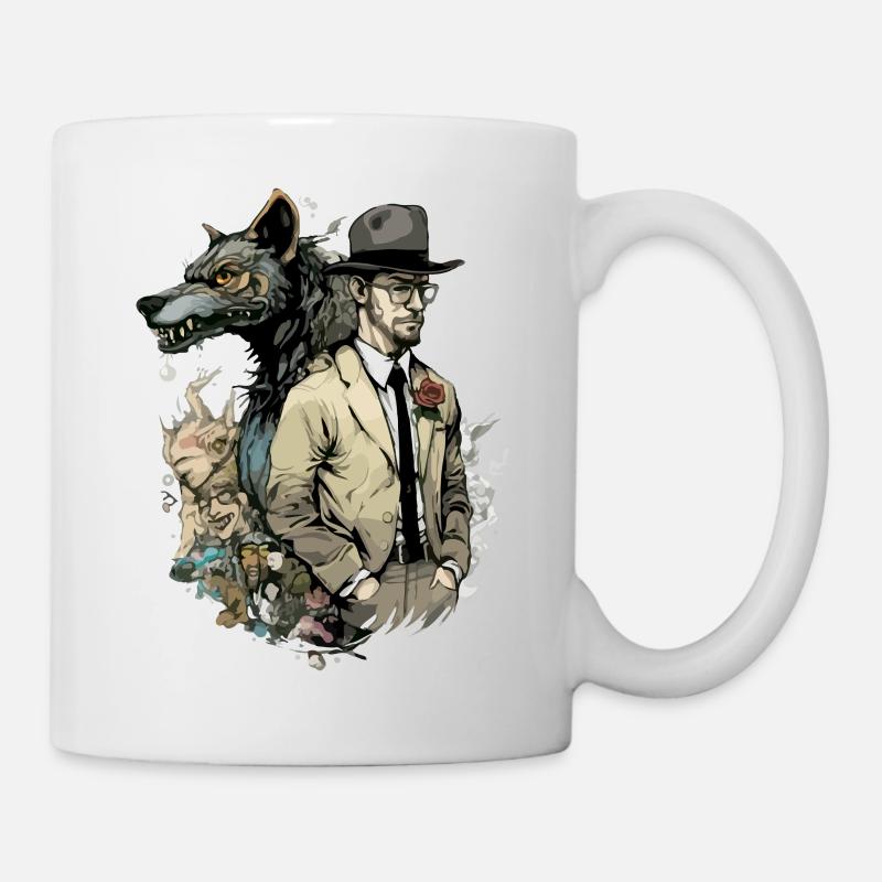 Hervé loup garou - Mug blanc - blanc