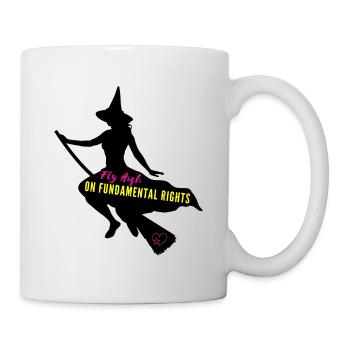 Fly High On Fundanental Rights - Tasse - Weiß - Rechts