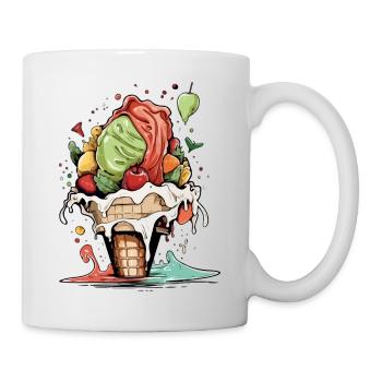 Fruchteiswaffel - Tasse - Weiß - Rechts
