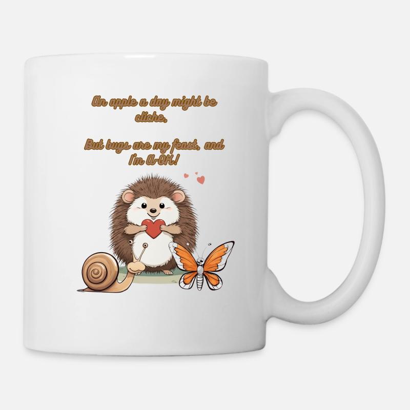 Une pomme par jour pourrait être cliché Mais les insectes sont..... - Mug blanc - blanc