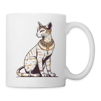 Le chat Egyptien n°2 - Mug blanc - blanc - Droite
