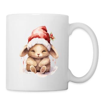 Häschen im Winterlook - Tasse - Weiß - Rechts