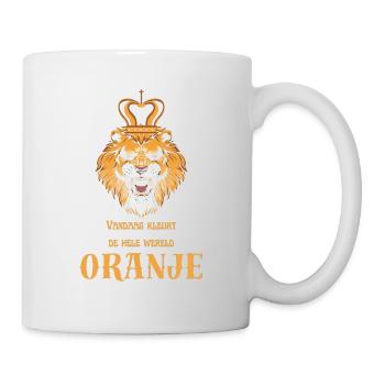 Heute färbt sich die ganze Welt orange - Tasse - Weiß - Rechts