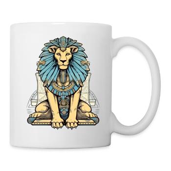 Zok le lion Egyptien - Mug blanc - blanc - Droite