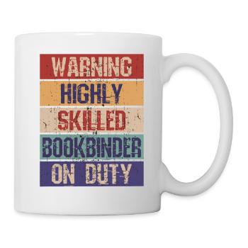 Funny Bookbinder Highly Skilled - Mug - white - Right